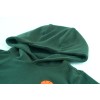 Donkergroene fleece hoodie met smiley - Gabriel dark green 